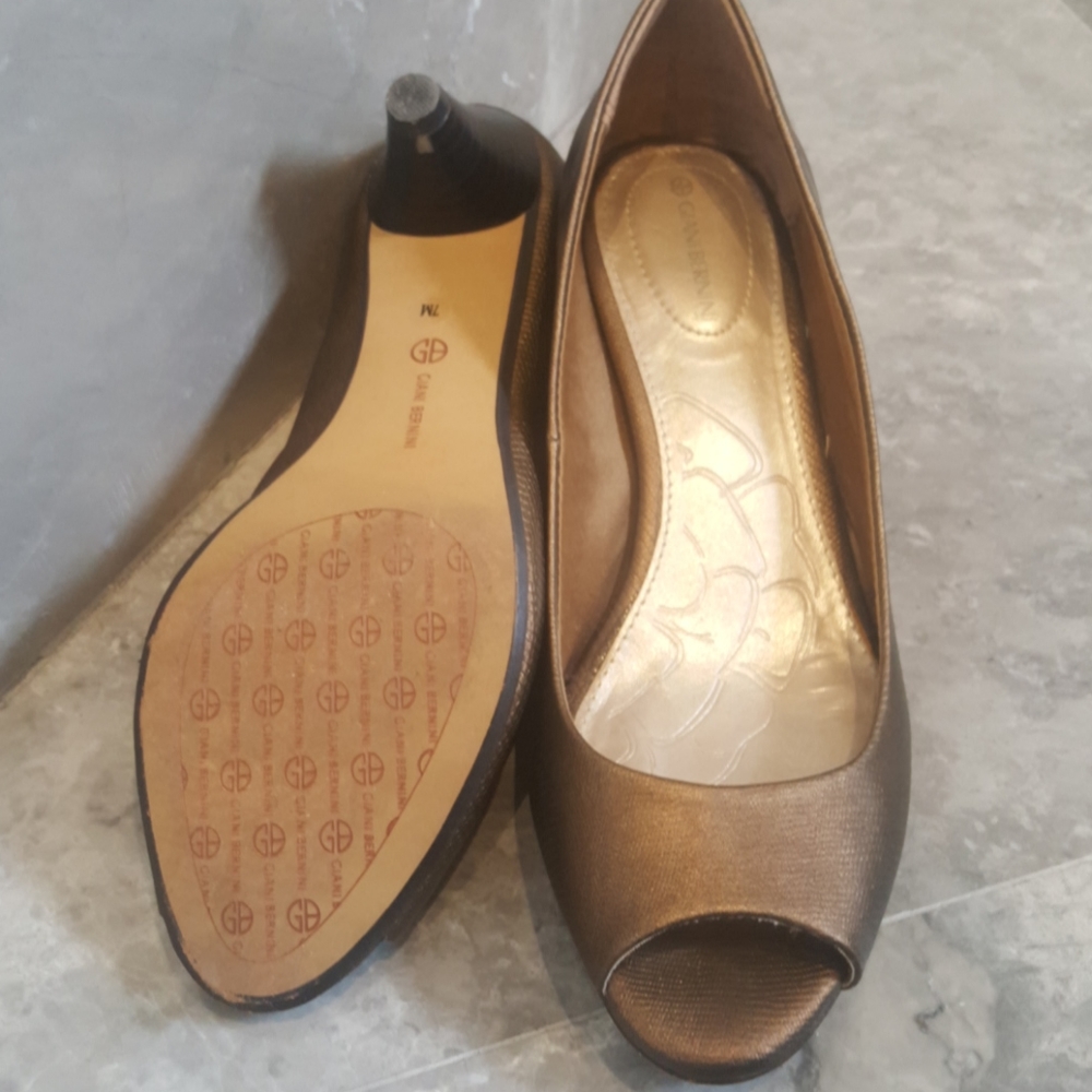 GIANI BERNINI copper peep toe shoes - Picture 4 of 8